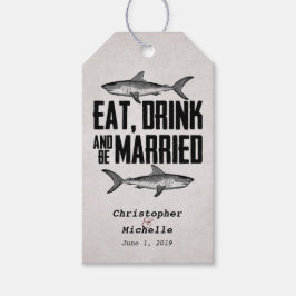 食べ結婚したSharkのギフト結婚ラベル ギフトタグ