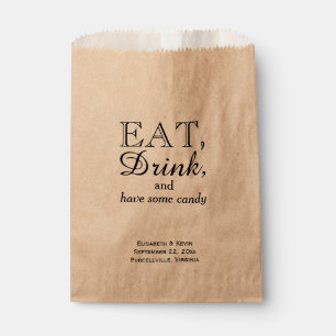 食べ結婚飲み物とキャンディビュッフェ フェイバーバッグ