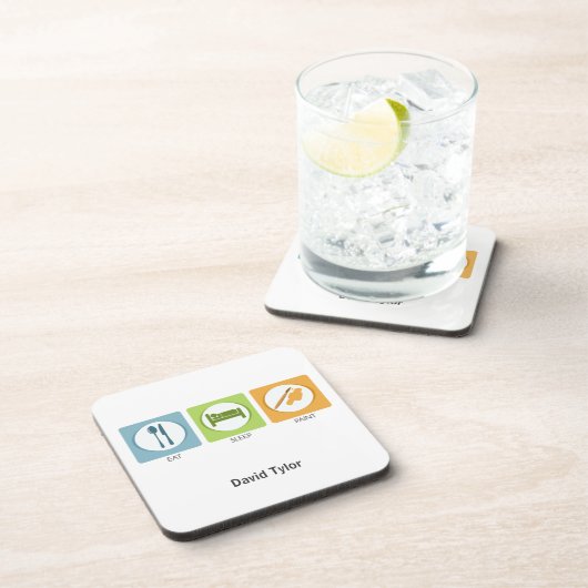 食べ絵を描寝る コースター (右側)