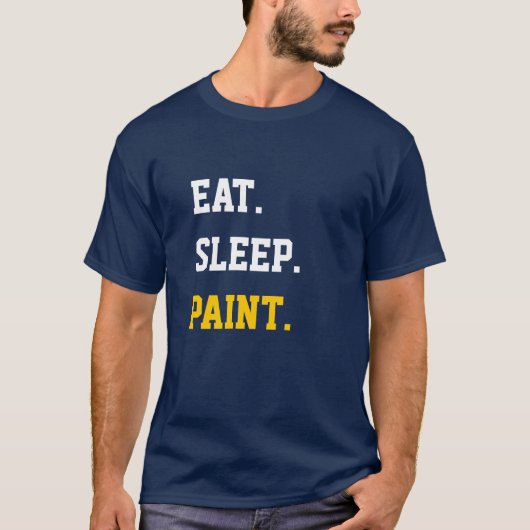 食べ絵を描寝る Tシャツ (正面)