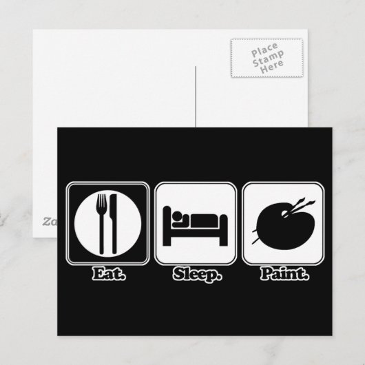 食べ絵を描 ポストカード (正面/裏面)