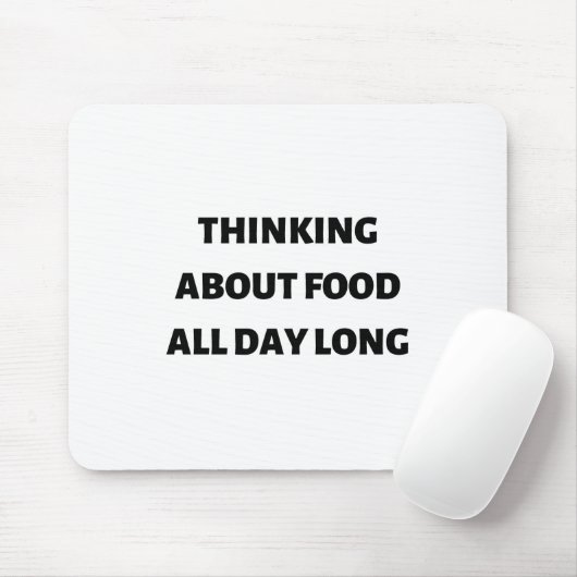 食べ考え物に終日取り組む マウスパッド (マウス)