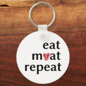 食べ肉繰りおもしろい返し肉食獣 キーホルダー (正面)