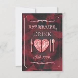 食べ脳、飲み物、ゾンビ結婚した RSVP