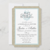 食べ航海のリハーサル結婚したディナー 招待状 (正面)