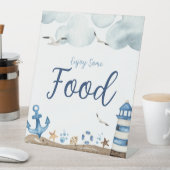 食べ航海の物の赤ちゃんシャワー標識 台座サイン (インサイチュ)