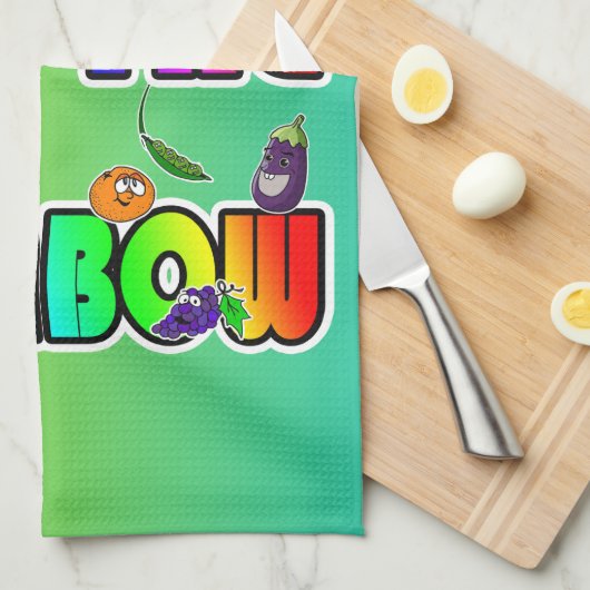 食べ虹 キッチンタオル (四つ折り)