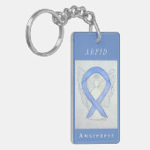 食べ認識度(ARFID)リボンのキーチェーン キーホルダー (正面左)