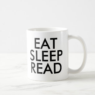 食べ読眠口  かわいい本の恋人のスローガンMUG コーヒーマグカップ
