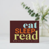 食べ読Sleep, – 優先付きハガキ ポストカード (スタンド正面)