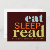 食べ読Sleep, – 優先付きハガキ ポストカード (正面/裏面)