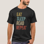 食べ読Sleep Repeat Book Reader 1 Tシャツ (正面)