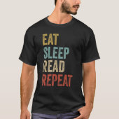 食べ読Sleep Repeat Book Reader Tシャツ (正面)