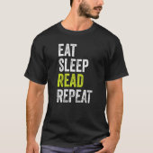 食べ読Sleep Repeat Book Reader Tシャツ (正面)