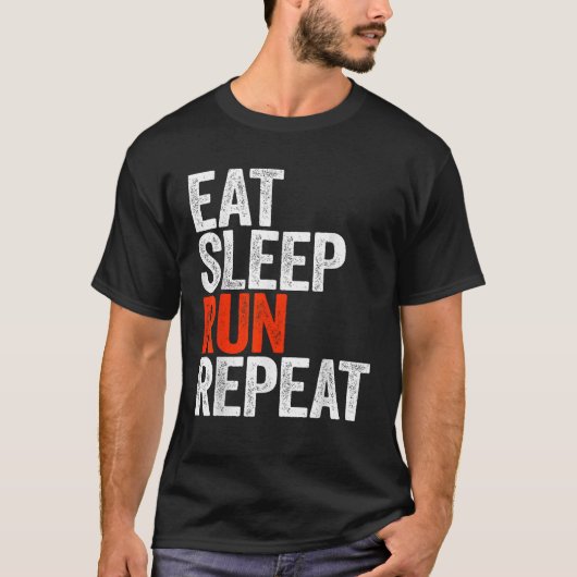 食べ走再睡眠走者 Tシャツ (正面)
