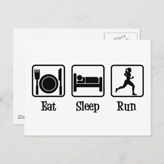 食べ走寝る ポストカード (正面/裏面)