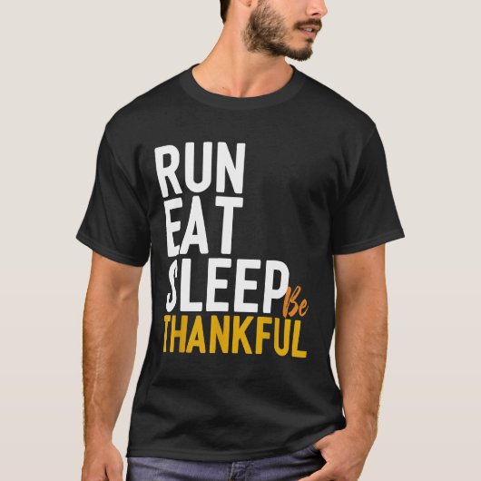 食べ走昼寝感謝祭 Tシャツ (正面)