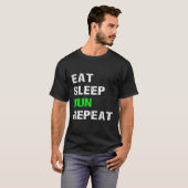 食べ走SLEEPおもしろい SAGON RUNNER Tシャツ (正面フル)