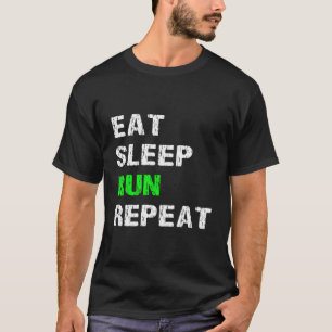 食べ走SLEEPおもしろい SAGON RUNNER Tシャツ