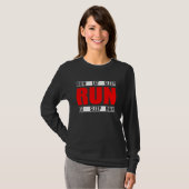 食べ走SLEEPおもしろい SLEEP RUNNER引用文 Tシャツ (正面フル)