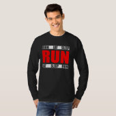 食べ走SLEEPおもしろい SLEEP RUNNER引用文 Tシャツ (正面フル)