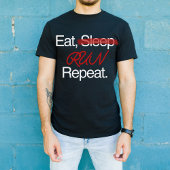 食べ走Sleep Repeatやる気を起こさせる、Runner Gift Tシャツ