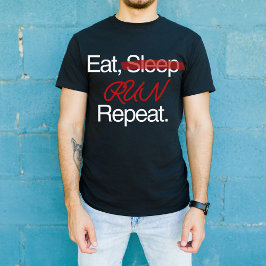 食べ走Sleep Repeatやる気を起こさせる、Runner Gift Tシャツ
