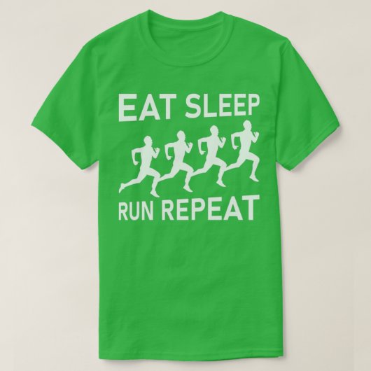 食べ走SLEEP REPEAT RUNNER GIFT MARATHON走's Tシャツ (デザイン正面)