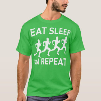 食べ走SLEEP REPEAT RUNNER GIFT MARATHON走's Tシャツ