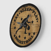 食べ遊のレトロな選手 ラージ壁時計 (傾斜)