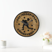 食べ遊のレトロな選手 ラージ壁時計 (ホーム)