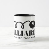 食べ遊は8おもしろい球のビリヤードを行う マグカップ (中央)