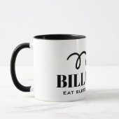 食べ遊は8おもしろい球のビリヤードを行う マグカップ (左)