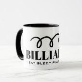 食べ遊は8おもしろい球のビリヤードを行う マグカップ (正面左)