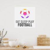 食べ遊サッカーユニークのアートワーク ポスター (キッチン)