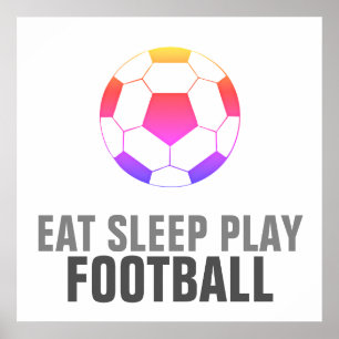 食べ遊サッカーユニークのアートワーク ポスター