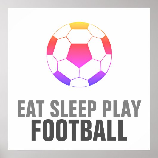 食べ遊サッカーユニークのアートワーク ポスター (正面)