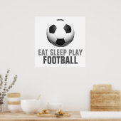 食べ遊サッカーユニークのアートワーク ポスター (キッチン)