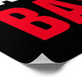 食べ遊寝白黒やる気を起こさせる野球 ポスター (角)