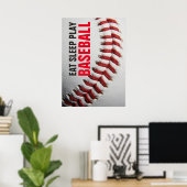 食べ遊寝直り野球 ポスター (ホームオフィス)