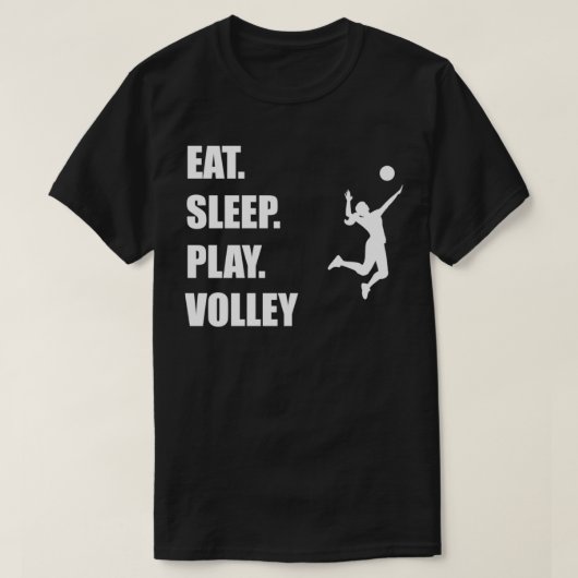 食べ遊寝voley女性2 tシャツ (デザイン正面)