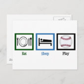 食べ遊野球 ポストカード (正面/裏面)