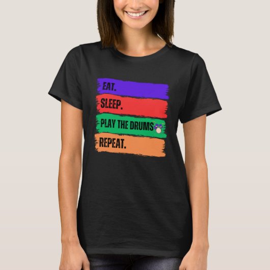 食べ遊音を立てる Tシャツ (正面)