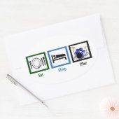 食べ遊音 楕円形シール (封筒)