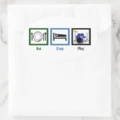 食べ遊音 楕円形シール (バッグ)