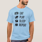 食べ遊-Sleep-Repeat Board Gameバックメンズシャツ Tシャツ (正面)