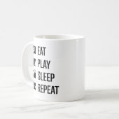 食べ遊-Sleep-Repeat Board Games Black Art Mug コーヒーマグカップ (正面左)