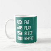 食べ遊-Sleep-Repeat Board Games White Art Mug コーヒーマグカップ (左)