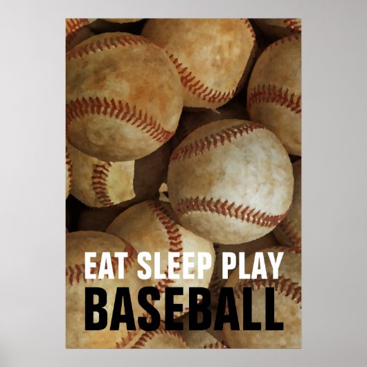 食べ遊Sleep Baseball Artwork ポスター (正面)