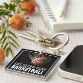 食べ遊Sleep Basketballアートワークやる気を起こさせる キーホルダー (正面右)